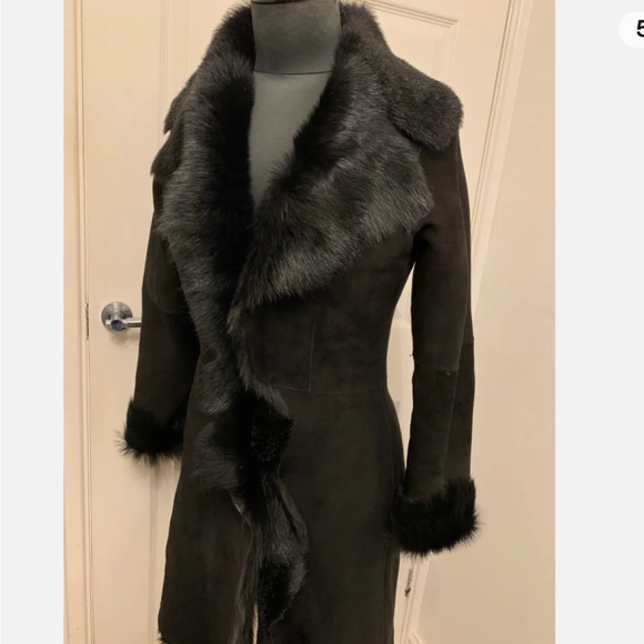 Black Shearling Jacket - Picture 6 of 8